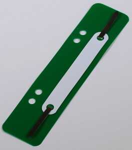 Heftstreifen kurz Kunstst. grün mit Kunststoffdeckleiste