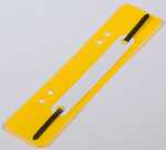 Heftstreifen kurz Kunstst. gelb mit Kunststoffdeckleiste