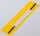 Heftstreifen kurz Kunstst. gelb mit Kunststoffdeckleiste