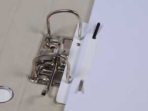 Heftstreifen kurz Kunstst. weiß mit Kunststoffdeckleiste