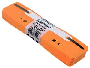 Heftstreifen kurz Kunstst. orange mit Kunststoffdeckleiste