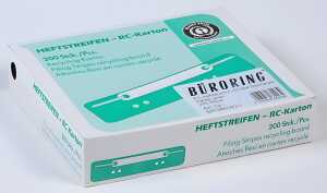Heftstreifen kurz RC-Recycling mit Metalldeckleiste, grün