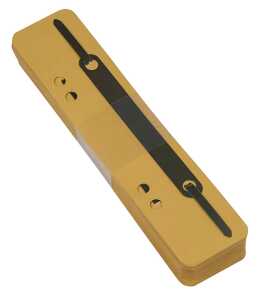 Heftstreifen kurz RC-Recycling mit Metalldeckleiste, gelb