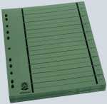 Büroring Trennblätter A4 grün vollfarbig,...
