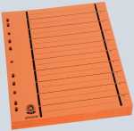 Büroring Trennblätter A4 orange vollfarbig,...