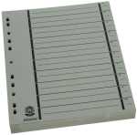 Büroring Trennblätter A4 grau vollfarbig,...