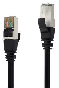 Patchkabel CAT 6A S/FTP, 1,5m, schwarz