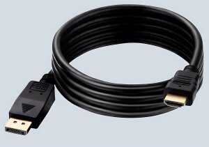 DisplayPort auf HDMI Kabel 1,0m, schwarz