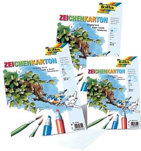Zeichenkarton A4 25BL 120g ws FOLIA 8300/25 Zeichenpapier