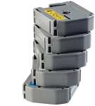 Schriftbandkassette 12mmx8m weiß/rot für P-touch