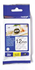 Schriftbandkassette TZE131S laminiert, 12mm breit/4m lang