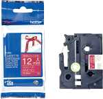 Schriftband Textil weinrot/gold BROTHER TZERW34 12mm x 4m