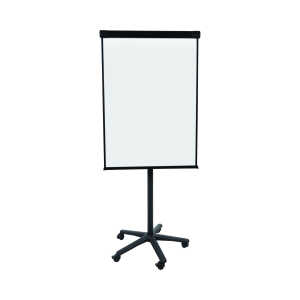 Flipchart mit Ablageschale Sternfuß mit 5 Rollen Metall schwarz