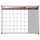 Monatsplaner 90 x 60 cm mit Aluminiumrahmen, magnetisch,