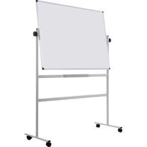 Whiteboard 150 x 100 cm mobil, drehbare Tafel, emalliert