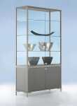 Staufachvitrine 1000 Dekor Silber mit vollverglastem...