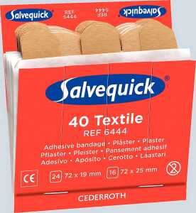 Cederroth Pflaster-Strips - 6x 40 Stück, elastische Textilpflaster