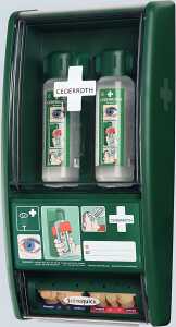 CEDERROTH Augenspülstation - inkl. 2x 500 ml Flasche u Pflasterspender