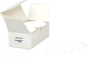 Siegelsterne weiß, Ø 51 mm, gum. gewellter Rand