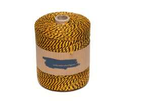 Urkunden-Heftgarn schwarz/gold Rolle ca. 360m