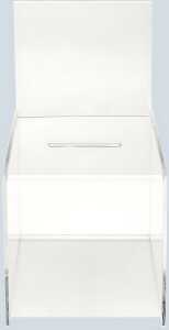 Vorschlag/Spende-Box mit Infoschild für A4 Maße: 215 x 213 x 388 mm