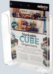 Prospekthalter A4 mit flacher Rückseite glasklar