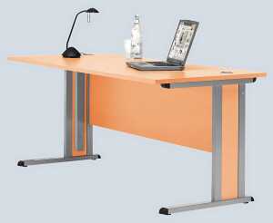 Schreibtisch Basic 1600x800 mm. Höhe: Fix 740 mm. Farbe: buche