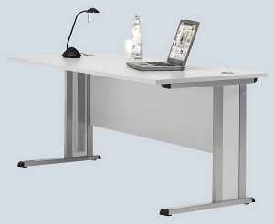 Schreibtisch Basic 1600x800 mm. Höhe: Fix 740 mm. Farbe: lichtgrau