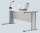 Schreibtisch Basic 1600x800 mm. Höhe: Fix 740 mm. Farbe: lichtgrau