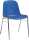 Besucherstuhl mit Chromgestell Sitzschale 4 Stück Polyamid blau