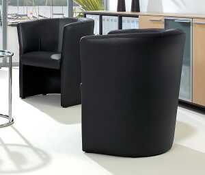 Clubsessel Echtleder schwarz Elegant, bequem und einladend