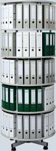 Ordner-Drehsäule 5 Etagen bis zu 120 Ordner, 800 mm x 2030mm Höhe