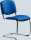 Polsterschwinger Chromgestell gepolstertete Sitz 3 Stück dunkelblau