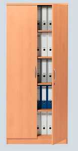 Flügeltürenschrank buche inklusive 4 Holz-Fachböden