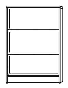 Regal buche inklusive 2 Holz-Fachböden Abmessung: 1145x800x420mm