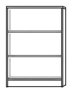 Regal ahorn inklusive 2 Holz-Fachböden Abmessung: 1145x800x420mm