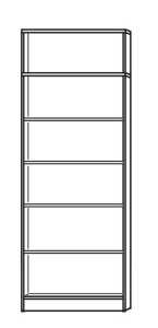 Regal buche inklusive 5 Holz-Fachböden