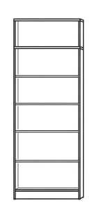 Regal weiß inklusive 5 Holz-Fachböden