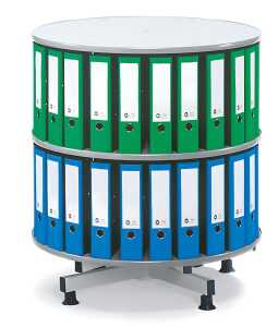 Ordner-Drehsäule 2 Etagen bis zu 72 Ordner, 1000mm Durchmesser