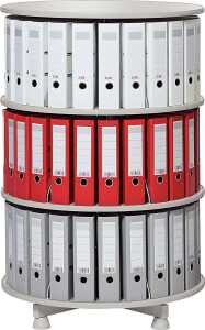 Ordner-Drehsäule 3 Etagen bis zu 72 Ordner,800mm Ø,einzeln drehbare