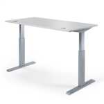 Sitz-/Stehschreibtisch Lichtgrau Höhe 725 - 1185 mm,...