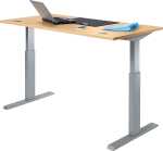 Sitz-/Stehschreibtisch Buche Höhe 725 - 1185 mm,...
