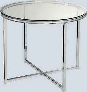 Glastisch XABI rund, Chrom/Glas ESG-Sicherheitsglas