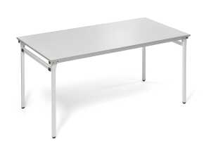 Klapptisch, 1600 x 800, lichtgrau/lichtgrau, 4 Fuß