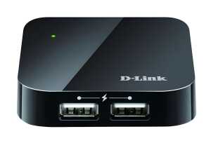 4-Port USB 2.0 Hub 4x USB A-Port, 1x Uplink Mini-B-Port