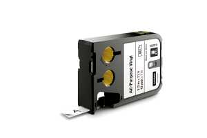 Schriftband für XTL 300 und XTL 500 12mm/7m schwarz auf weiß