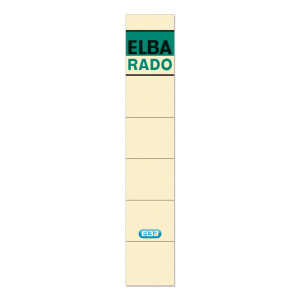 ELBA Ordner-Rückenschild "rado" kurz, 5 cm, chamois, 10 Schildern