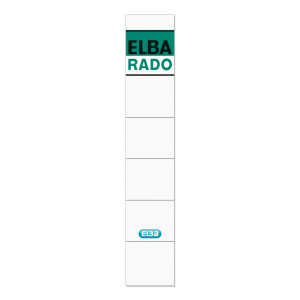 ELBA Ordner-Rückenschild "rado" kurz, 5 cm, weiß, Aufdruck, 10 Schild