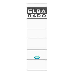 ELBA Ordner-Rückenschild "rado" kurz, 8 cm, weiß, 10 Schildern