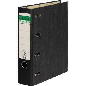 ELBA Doppelordner "rado Wolkenmarmor", 2 x A5 quer, 7,5 cm, schwarz